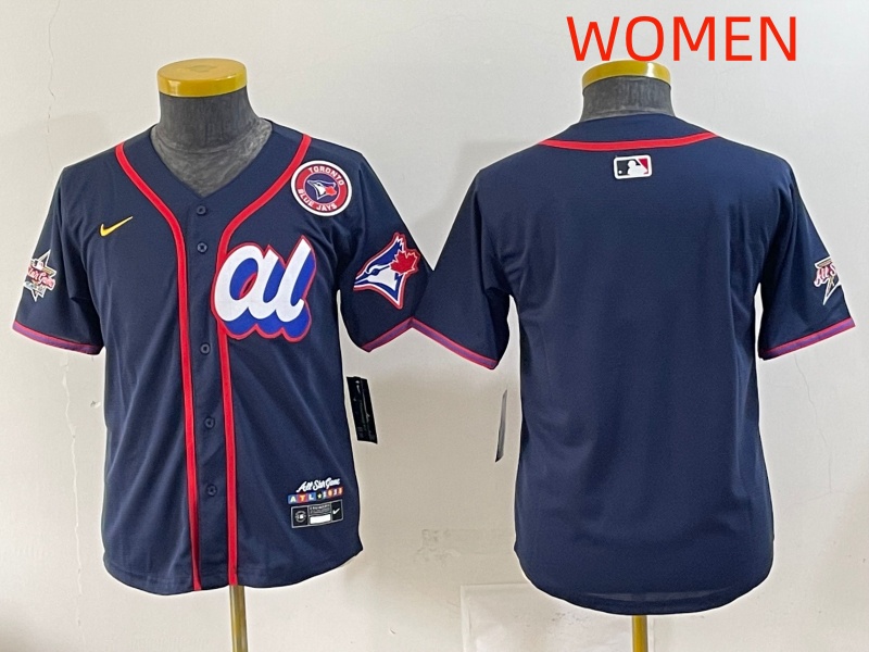 women 2025 Toronto Blue Jays blank dark blue 2025 MLB All Star Nike  Jersey style 4